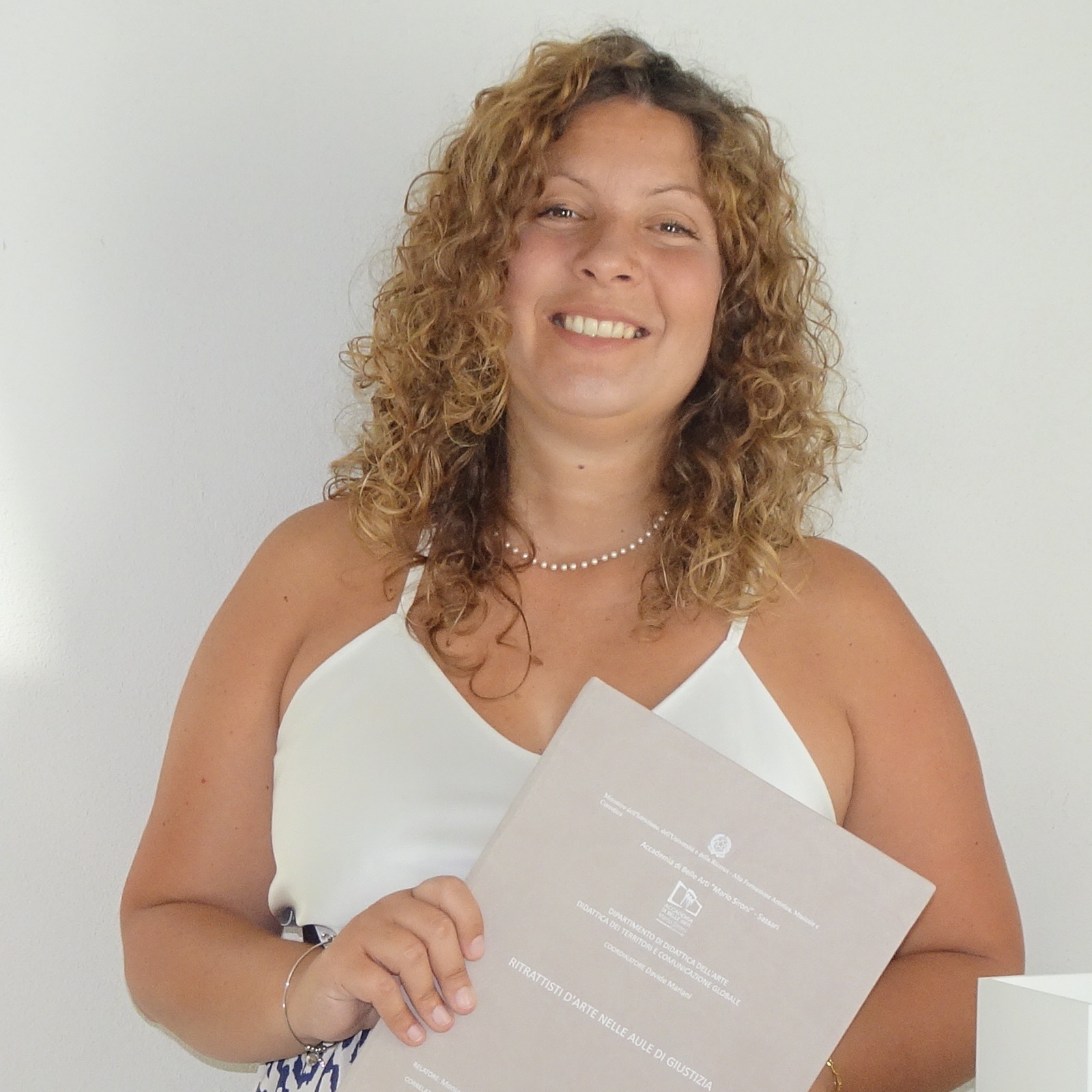 Cristina Valente con la tesi Ritrattisti d'arte nelle aule di giustizia