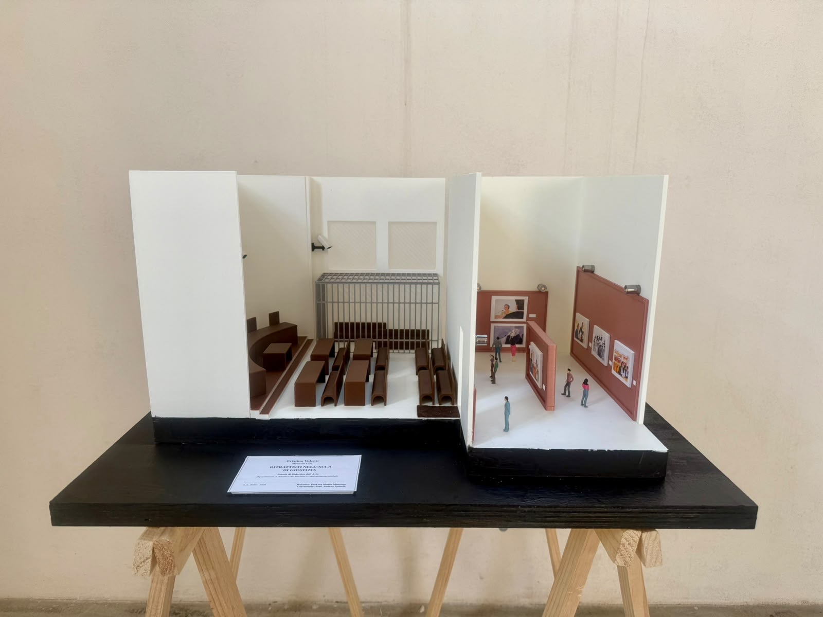 Plastico 3D del progetto espositivo ideato da Cristina Valente